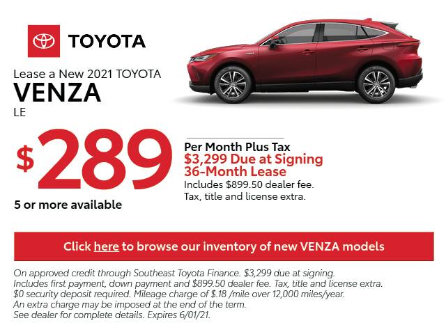 Toyota Lease Specials | Seminole Toyota