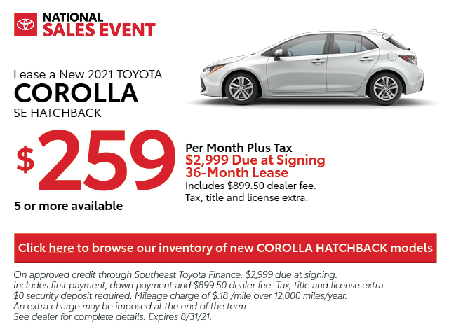 Toyota Lease Specials | Seminole Toyota